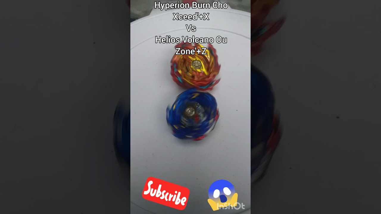 Hyperion Burn Cho Xceed'+X vs Helios Volcano Ou Zone'+Z-Beyblade Burst Sparking Battle-