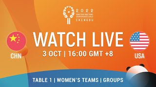 LIVE! | WT Groups S3 | 2022 World Team Championships Finals Chengdu