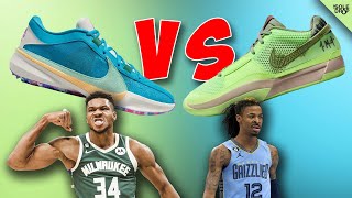 Giannis VS Ja Morant! Who Has the BETTER Shoe?! Nike Ja 1 vs Nike Freak 5!