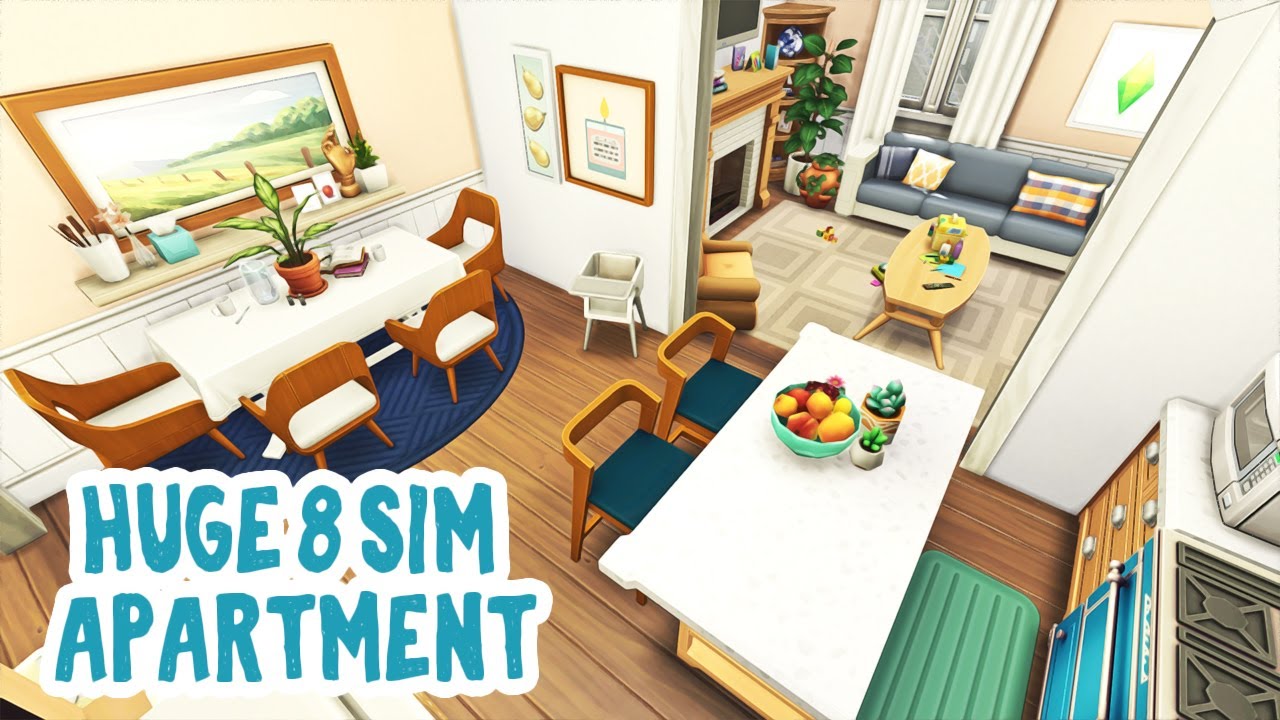 Huge Apartment for 8 Sims 🧸 The Sims 4 Apartment