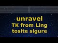 Karaoke Unravel TK From Ling Tosite Sigure No Guide Melody Lyric Tokyo Ghoul