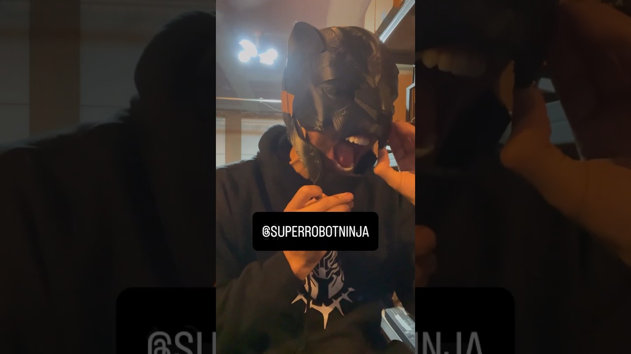 Working on my custom Black Panther 