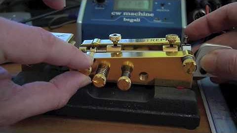 Adjusting a Begali Intrepid and testing it with the Begali CW Machine