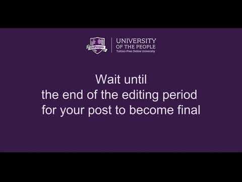 How to submit your Discussion Assignment - University of the People