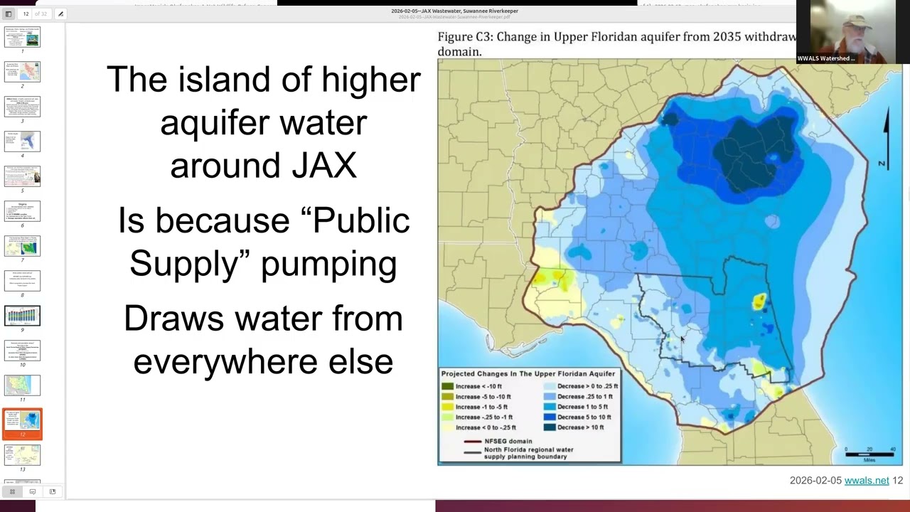 Jacksonville Wastewater into Suwannee Basin, WWALS Webinar 2026-02-12
