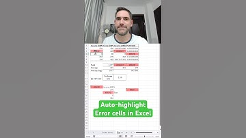 Auto highlight errors in #excel #exceltips