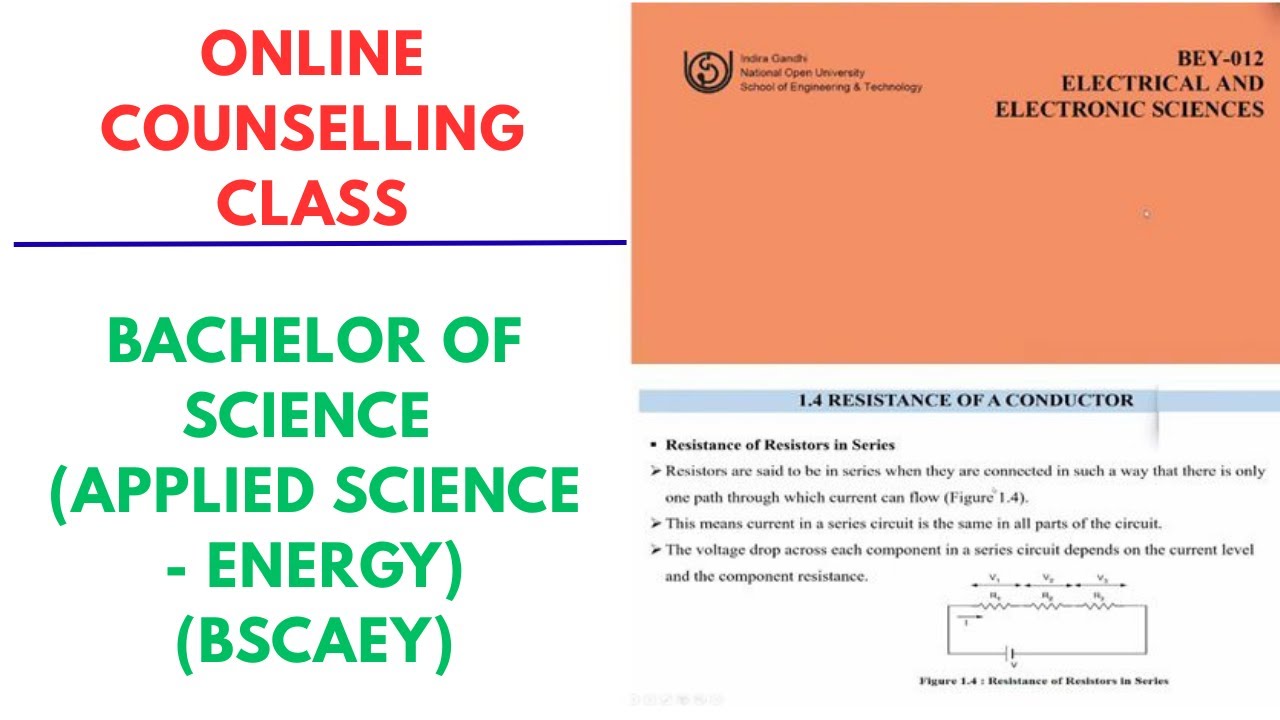 Class- 01  Bachelor of Science Applied Science   Energy BSCAEY (BEY-012)(05.01.2026)