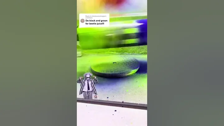 Beetlejuice Inspired, Double ombr using spray pain...