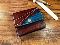 Producing Unique Leather Wallet / Free Pattern / Leather Crafts