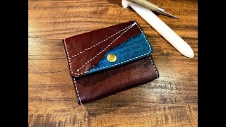 Producing Unique Leather Wallet / Free Pattern / Leather Crafts