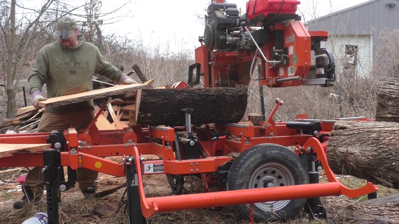 Woodmizer LT35 video: Cutting Cherry and Catalpa - YouTube