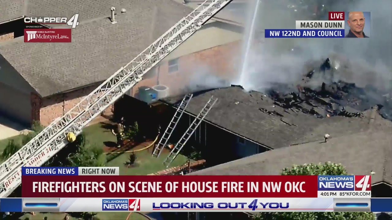 Firefighters on scene of house fire in NW OKC - YouTube
