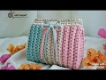 كروشيه.بورتفيه بخيط القيطان 5_ how to make  crochet mini bag