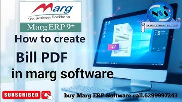 Marg Software से Bills को कैसे Pdf मे Export करे ? How to convert marg bill in pdf |