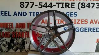 Dubsandtires.com Blaque Diamond BD-17 Brushed Wheels Red Wheels 5 Spoke Wheel 5 Star rims