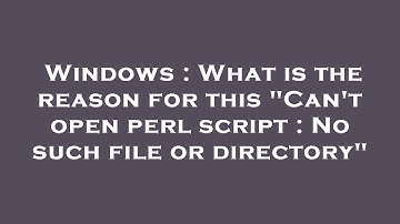 Windows : What is the reason for this "Can