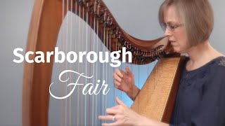 Video thumbnail of "SCARBOROUGH FAIR harp music by Anne Crosby Gaudet"