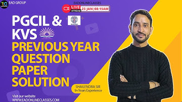 #21 PGCIL & KVS PREVIOUS YEAR QUESTION PAPER SOLUTION BY SHAILENDRA SIR