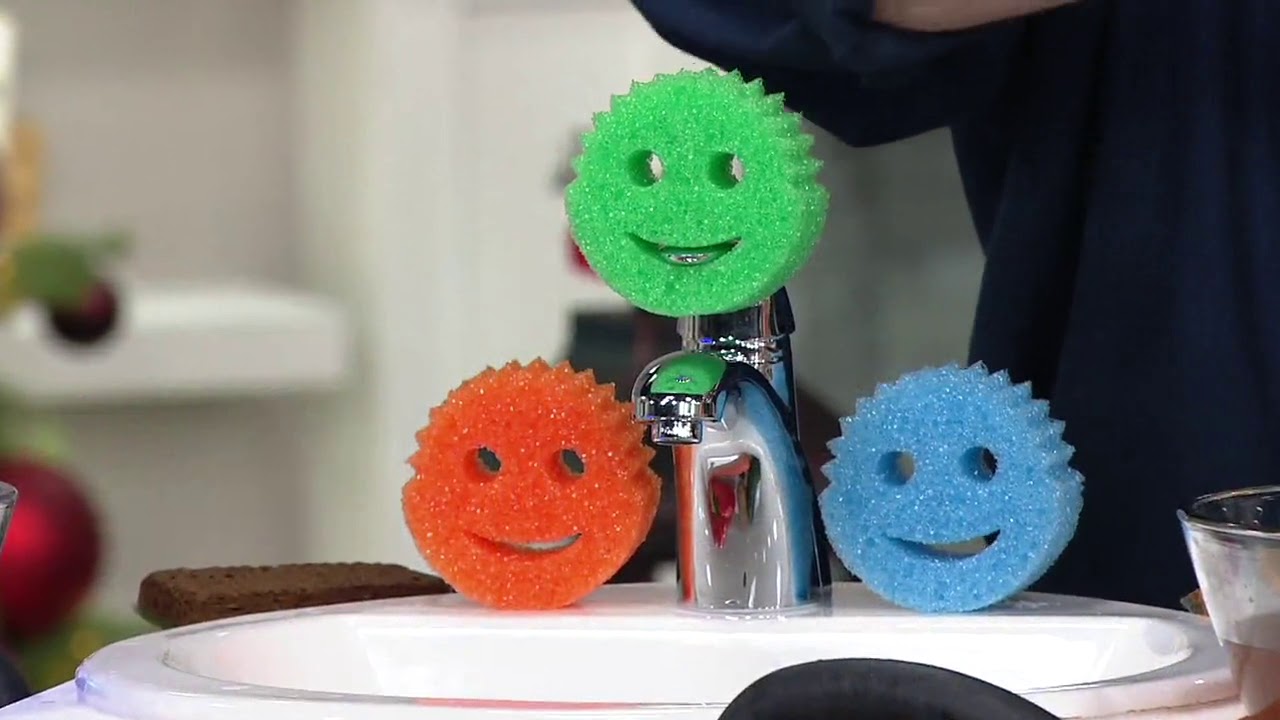 Scrub Daddy Set of (3) MultiColor 4Piece Sponge Gift Packs on QVC