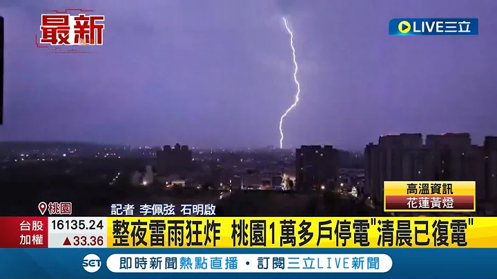 整夜雷雨狂炸! 桃园1万多户停电"清晨已复电" 竹北地区遇强降雨"排水不及"郑朝方视察灾况检讨改善│【LIVE大现场】20230519│三立新闻台 - 天天要闻