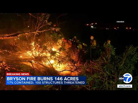 Latest update on Bryson Fire burning in Malibu