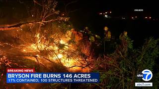 Latest update on Bryson Fire burning in Malibu
