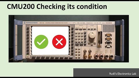 REL #19 CMU200 Checking its condition