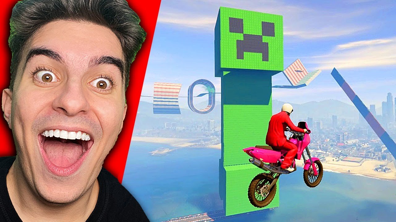 MEGA RAMPA DO CREEPER NO GTA V !! - GTA V Online #02