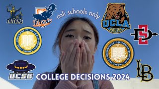 College Decision Reactions 2024 | UCs and CSUs