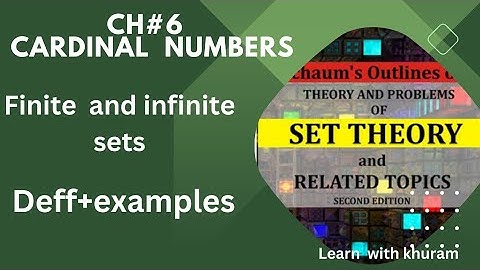 Definition 6.2 | Infinite Sets and Cardinality | Example 6.2 | Set Theory Chapter 6 | Urdu / Hindi