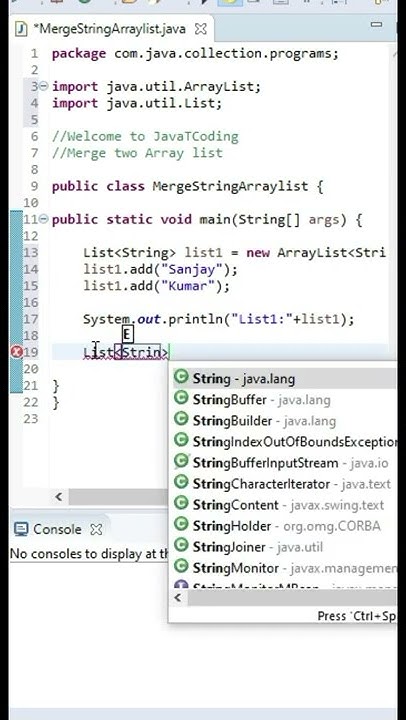 Concatenation two Array List in Java #shorts #shortsfeed #youtubeshorts ...