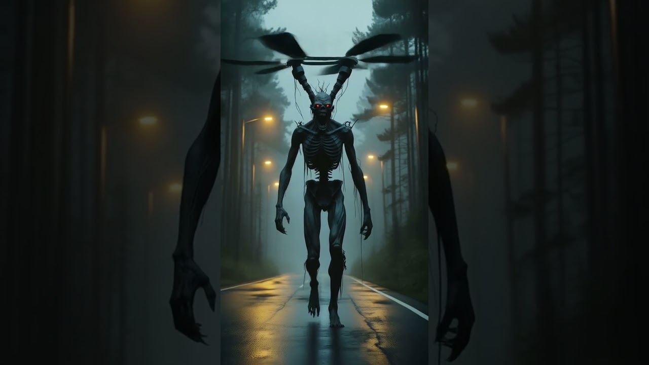 Terrifying Helicopter Monster Spotted on Forest Road at Night 😱 | Creepy Creature Encounter