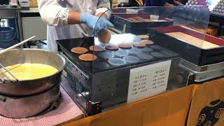 文明堂のどら焼き実演販売