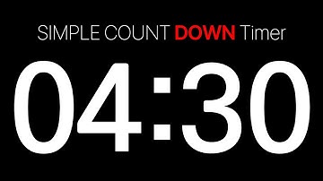 4 Minute 30 Second Countdown Timer: Boost Your Productivity with Ease