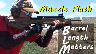 Barrel Length Matters - Muzzle Flash 16" Barrel with Flash Hider vs Bare 20" Barrel