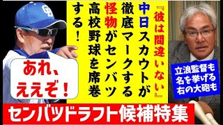 【センバツ】立浪スカウト驚愕ドラフト候補特集！【中日ドラゴンズ】2023年注目スラッガー