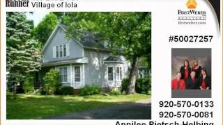 Village Of Iola Wi Real Estate For Sale 4 Bedrooms