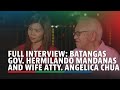 Exclusive batangas gov hermilando mandanas and atty angelica chua talk about their recent wedding
