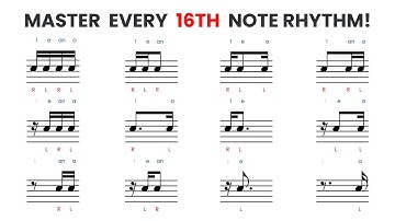 Master Every 16th Note Rhythm With These Exercises! - Counting And Sticking Added 🎶