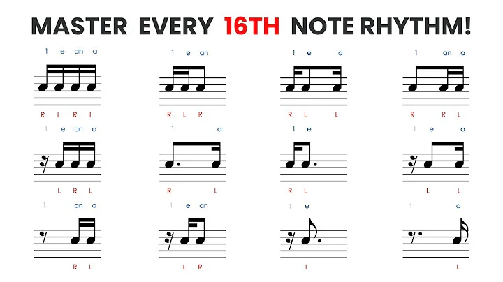 Master Every 16th Note Rhythm With These Exercises! - Counting And Sticking Added 🎶