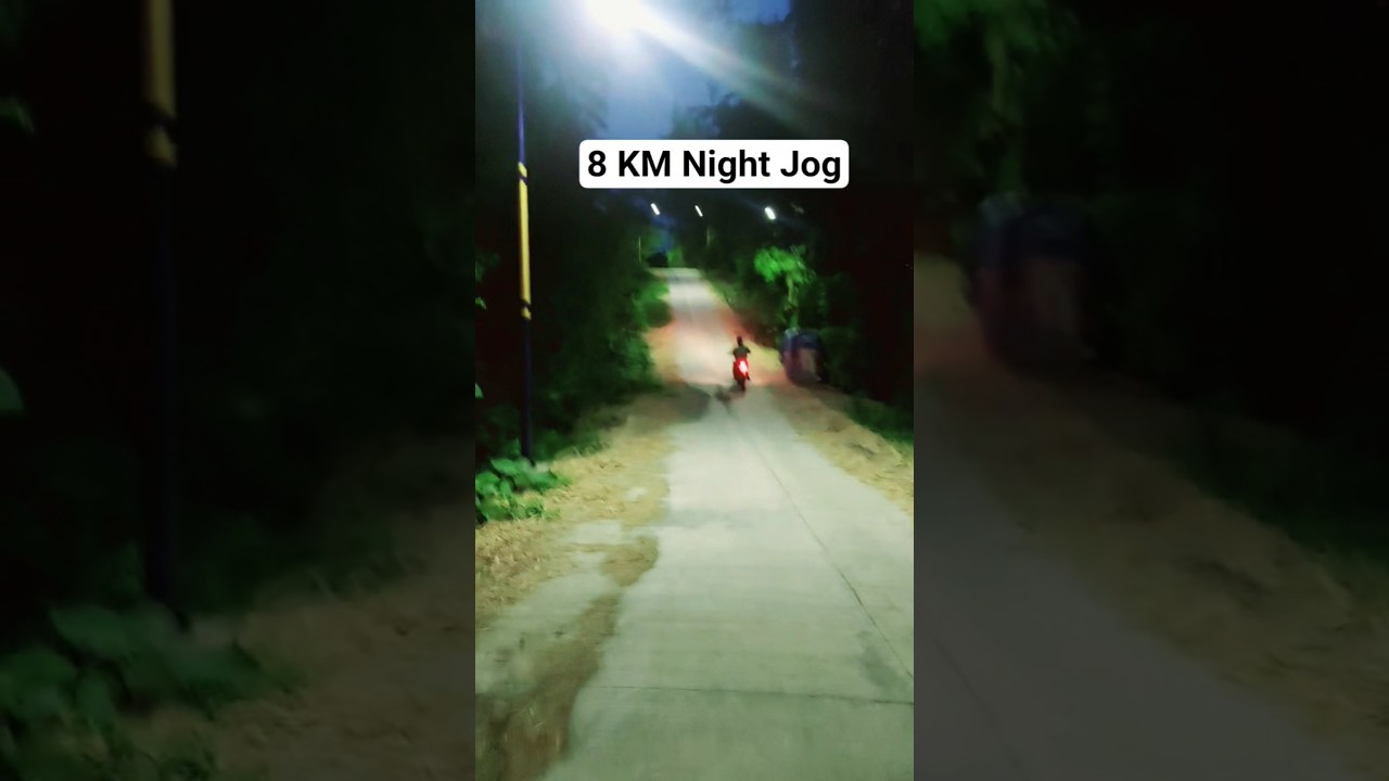8 KM NIGHT JOG #fit #trendingshorts #exercise #jogging