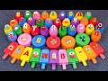 Numberblocks Mixing ASMR 💫 Look Fun Slime Clay in Eggs Colorful! Satisfying ASMR Video