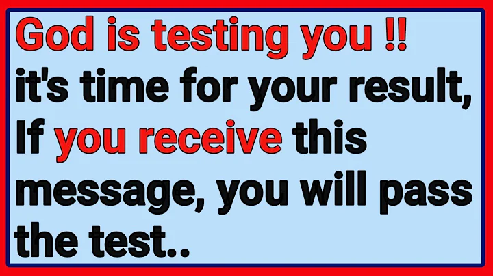 God is testing you !! it's time for your result, If you receive this message, you will pass the test