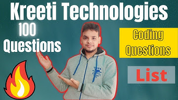 Kreeti Technologies Coding Questions | Machine Test | How to Prepare For Kreeti Technologies Coding