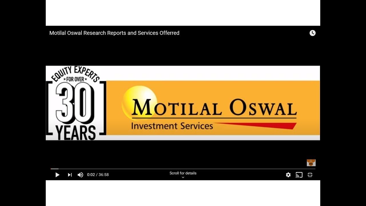research report by motilal oswal