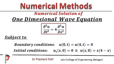 Numerical Solution of Wave Equation || second order PDE || Dr Prashant Patil