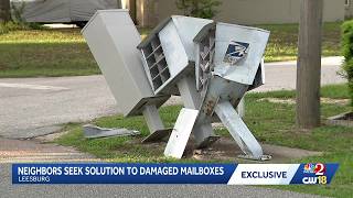 Leesburg residents frustrated after damaged mailboxes leave them traveling for mail