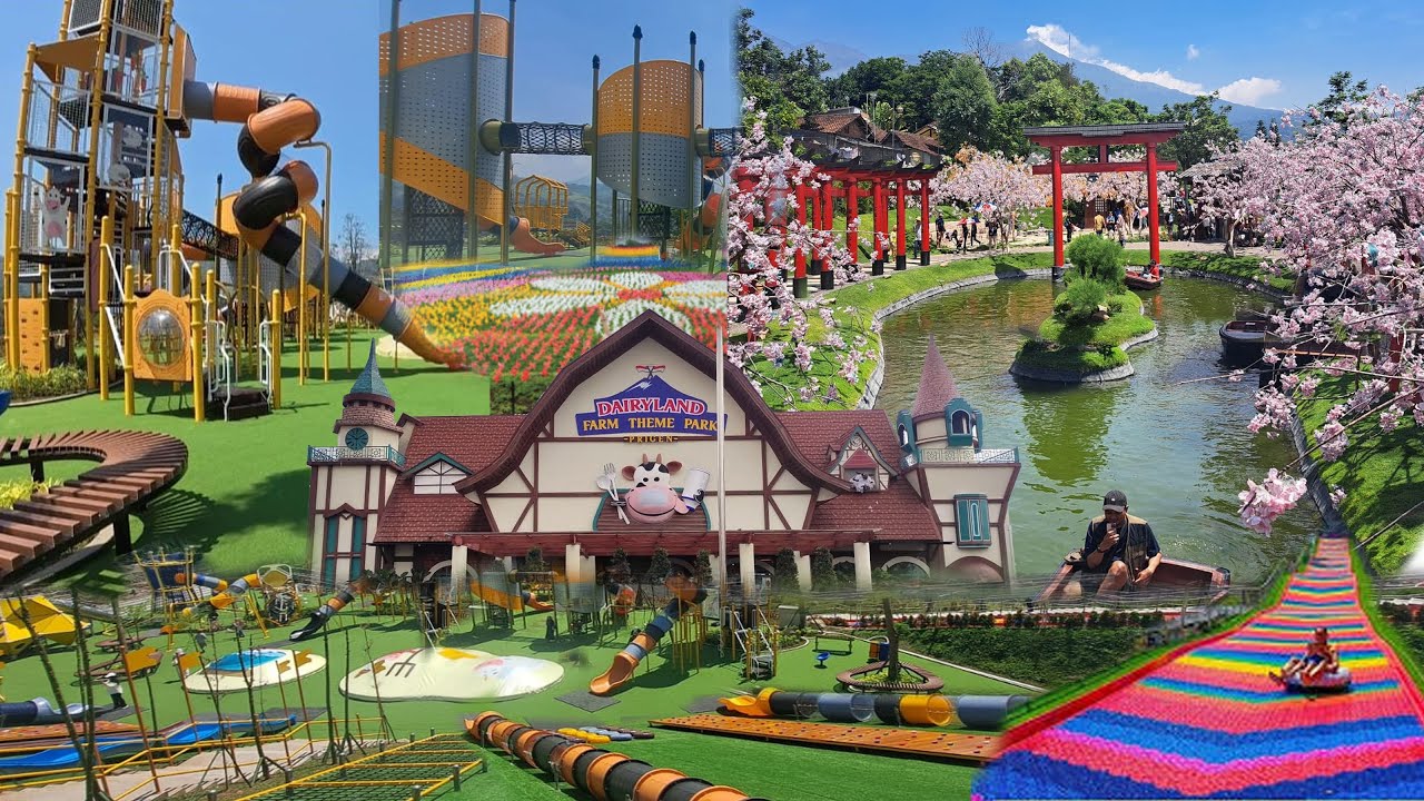 CIMORY DAIRYLAND PRIGEN !! Wahana Baru Buka MEGA PLAYGROUND, RAINBOW SLIDE & SAKURA PARK