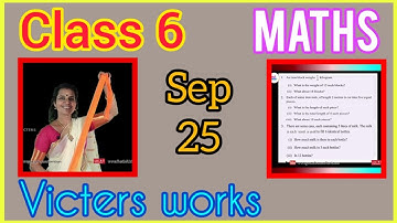Class 6 maths victers works | Class 6 | Maths | Fraction Chapter 3 | Victers works | Sep 25 | 25/9