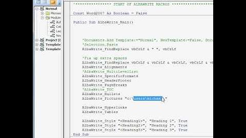 Inserting pictures using the Macro
